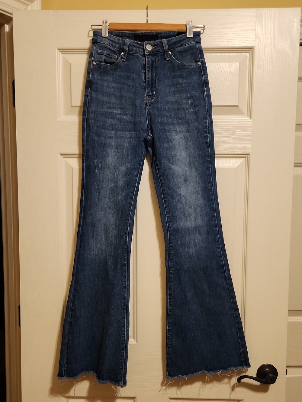High-Rise Flared Women’s Jeans in Dark Blue